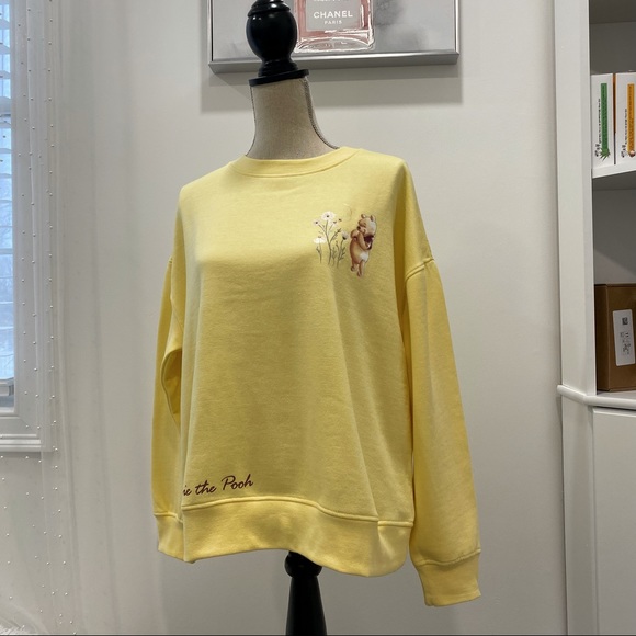 Disney Sweaters - Disney Winnie the Pooh Sweatshirt Top Crewneck Long Sleeve Shirt Soft Fleece